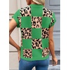 image:imageEVALESS Sweater Vest Women Short Sleeve Leopard Print Tops Fall Clothes  Womens Sweaters Crewneck Color Block Lightweight Casual 2026Dark Green