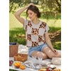 image:imageEVALESS Sweater Vest Women Short Sleeve Leopard Print Tops Fall Clothes  Womens Sweaters Crewneck Color Block Lightweight Casual 2026Light Grey