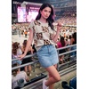 image:imageEVALESS Sweater Vest Women Short Sleeve Leopard Print Tops Fall Clothes  Womens Sweaters Crewneck Color Block Lightweight Casual 2026Light Grey