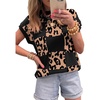 image:imageEVALESS Sweater Vest Women Short Sleeve Leopard Print Tops Fall Clothes  Womens Sweaters Crewneck Color Block Lightweight Casual 2026Black