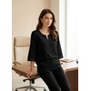 image:imageEVALESS 34 Length Sleeve Womens Tops Summer Boho Lace V Neck Shirts Trendy Dressy Casual Work Cute Blouses Vacation ClothesBlack