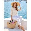 image:imageEVALESS 34 Length Sleeve Womens Tops Summer Boho Lace V Neck Shirts Trendy Dressy Casual Work Cute Blouses Vacation ClothesOatmeal