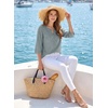 image:imageEVALESS 34 Length Sleeve Womens Tops Summer Boho Lace V Neck Shirts Trendy Dressy Casual Work Cute Blouses Vacation ClothesStone Blue