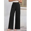 image:imageEVALESS Womens Pants Summer High Waist Wide Leg Palazzo Pants Casual Trousers Beach Travel Vacation Outfits2a Black