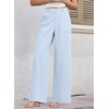 image:imageEVALESS Womens Pants Summer High Waist Wide Leg Palazzo Pants Casual Trousers Beach Travel Vacation OutfitsBeau Blue