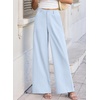 image:imageEVALESS Womens Pants Summer High Waist Wide Leg Palazzo Pants Casual Trousers Beach Travel Vacation OutfitsBeau Blue
