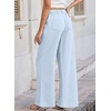 image:imageEVALESS Womens Pants Summer High Waist Wide Leg Palazzo Pants Casual Trousers Beach Travel Vacation OutfitsBeau Blue