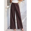 image:imageEVALESS Womens Pants Summer High Waist Wide Leg Palazzo Pants Casual Trousers Beach Travel Vacation OutfitsCoffee