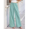 image:imageEVALESS Womens Pants Summer High Waist Wide Leg Palazzo Pants Casual Trousers Beach Travel Vacation OutfitsMint Green