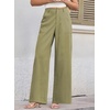image:imageEVALESS Womens Pants Summer High Waist Wide Leg Palazzo Pants Casual Trousers Beach Travel Vacation OutfitsOlive Green