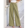 image:imageEVALESS Womens Pants Summer High Waist Wide Leg Palazzo Pants Casual Trousers Beach Travel Vacation OutfitsOlive Green