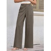 image:imageEVALESS Womens Pants Summer High Waist Wide Leg Palazzo Pants Casual Trousers Beach Travel Vacation OutfitsTaupe