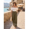 image:imageEVALESS Womens Pants Summer High Waist Wide Leg Palazzo Pants Casual Trousers Beach Travel Vacation OutfitsY Four Leaf Clover