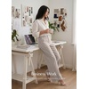 image:imageEVALESS Womens Pants Summer High Waist Wide Leg Palazzo Pants Casual Trousers Beach Travel Vacation OutfitsY Gray