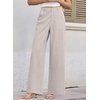 image:imageEVALESS Womens Pants Summer High Waist Wide Leg Palazzo Pants Casual Trousers Beach Travel Vacation OutfitsY Gray