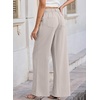 image:imageEVALESS Womens Pants Summer High Waist Wide Leg Palazzo Pants Casual Trousers Beach Travel Vacation OutfitsY Gray