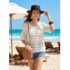 image:imageEVALESS Womens Summer Crochet Tops Half Sleeve Hollow Out Beach Vacation Clothes Resort Wear Cruise OutfitsAa White