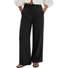 image:imageEVALESS Womens Pants Summer High Waist Wide Leg Palazzo Pants Casual Trousers Beach Travel Vacation Outfits2a Black