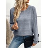 image:imageEVALESS Womens Long Sleeve Shirts Casual Crew Neck Batwing Sleeve Tops  Loose Fit Tunic Blouses for Women DressyFall FashionSoft Lightweight Textured T ShirtBusiness CasualWorkTeacher OutfitsBeau Blue