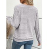image:imageEVALESS Womens Long Sleeve Shirts Casual Crew Neck Batwing Sleeve Tops  Loose Fit Tunic Blouses for Women DressyFall FashionSoft Lightweight Textured T ShirtBusiness CasualWorkTeacher OutfitsLight Grey