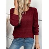 image:imageEVALESS Womens Long Sleeve Shirts Casual Crew Neck Batwing Sleeve Tops  Loose Fit Tunic Blouses for Women DressyFall FashionSoft Lightweight Textured T ShirtBusiness CasualWorkTeacher OutfitsRed