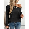image:imageEVALESS Womens Long Sleeve Shirts Casual Crew Neck Batwing Sleeve Tops  Loose Fit Tunic Blouses for Women DressyFall FashionSoft Lightweight Textured T ShirtBusiness CasualWorkTeacher OutfitsBlack