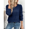 image:imageEVALESS Womens Long Sleeve Shirts Casual Crew Neck Batwing Sleeve Tops  Loose Fit Tunic Blouses for Women DressyFall FashionSoft Lightweight Textured T ShirtBusiness CasualWorkTeacher OutfitsNavy Blue