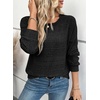 image:imageEVALESS Womens Long Sleeve Shirts Casual Crew Neck Batwing Sleeve Tops  Loose Fit Tunic Blouses for Women DressyFall FashionSoft Lightweight Textured T ShirtBusiness CasualWorkTeacher OutfitsBlack