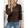 image:imageEVALESS Womens Long Sleeve Shirts Casual Crew Neck Batwing Sleeve Tops  Loose Fit Tunic Blouses for Women DressyFall FashionSoft Lightweight Textured T ShirtBusiness CasualWorkTeacher OutfitsBrown