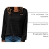 image:imageEVALESS Womens Long Sleeve Shirts Casual Crew Neck Batwing Sleeve Tops  Loose Fit Tunic Blouses for Women DressyFall FashionSoft Lightweight Textured T ShirtBusiness CasualWorkTeacher OutfitsBlack