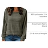 image:imageEVALESS Womens Long Sleeve Shirts Casual Crew Neck Batwing Sleeve Tops  Loose Fit Tunic Blouses for Women DressyFall FashionSoft Lightweight Textured T ShirtBusiness CasualWorkTeacher OutfitsFour Leaf Clover