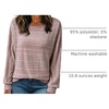 image:imageEVALESS Womens Long Sleeve Shirts Casual Crew Neck Batwing Sleeve Tops  Loose Fit Tunic Blouses for Women DressyFall FashionSoft Lightweight Textured T ShirtBusiness CasualWorkTeacher OutfitsFushia