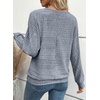 image:imageEVALESS Womens Long Sleeve Shirts Casual Crew Neck Batwing Sleeve Tops  Loose Fit Tunic Blouses for Women DressyFall FashionSoft Lightweight Textured T ShirtBusiness CasualWorkTeacher OutfitsBeau Blue