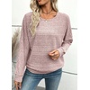 image:imageEVALESS Womens Long Sleeve Shirts Casual Crew Neck Batwing Sleeve Tops  Loose Fit Tunic Blouses for Women DressyFall FashionSoft Lightweight Textured T ShirtBusiness CasualWorkTeacher OutfitsFushia