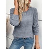 image:imageEVALESS Womens Long Sleeve Shirts Casual Crew Neck Batwing Sleeve Tops  Loose Fit Tunic Blouses for Women DressyFall FashionSoft Lightweight Textured T ShirtBusiness CasualWorkTeacher OutfitsBeau Blue