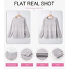 image:imageEVALESS Womens Long Sleeve Shirts Casual Crew Neck Batwing Sleeve Tops  Loose Fit Tunic Blouses for Women DressyFall FashionSoft Lightweight Textured T ShirtBusiness CasualWorkTeacher OutfitsLight Grey
