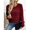 image:imageEVALESS Womens Long Sleeve Shirts Casual Crew Neck Batwing Sleeve Tops  Loose Fit Tunic Blouses for Women DressyFall FashionSoft Lightweight Textured T ShirtBusiness CasualWorkTeacher OutfitsRed