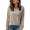 image:imageEVALESS Womens Long Sleeve Shirts Casual Crew Neck Batwing Sleeve Tops  Loose Fit Tunic Blouses for Women DressyFall FashionSoft Lightweight Textured T ShirtBusiness CasualWorkTeacher OutfitsApricot