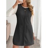 image:imageEVALESS Womens Corduroy Overall Dress Sleeveless Pinafore Pockets  Soft Wale Texture a Line Layering Fit Teacher Office 2026 Fall OutfitsBlack