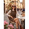 image:imageEVALESS Womens Corduroy Overall Dress Sleeveless Pinafore Pockets  Soft Wale Texture a Line Layering Fit Teacher Office 2026 Fall OutfitsBrown