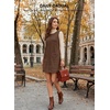 image:imageEVALESS Womens Corduroy Overall Dress Sleeveless Pinafore Pockets  Soft Wale Texture a Line Layering Fit Teacher Office 2026 Fall OutfitsBrown