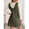 image:imageEVALESS Womens Corduroy Overall Dress Sleeveless Pinafore Pockets  Soft Wale Texture a Line Layering Fit Teacher Office 2026 Fall OutfitsGreen