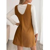 image:imageEVALESS Womens Corduroy Overall Dress Sleeveless Pinafore Pockets  Soft Wale Texture a Line Layering Fit Teacher Office 2026 Fall OutfitsYellow