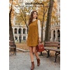 image:imageEVALESS Womens Corduroy Overall Dress Sleeveless Pinafore Pockets  Soft Wale Texture a Line Layering Fit Teacher Office 2026 Fall OutfitsYellow