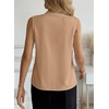 image:imageEVALESS Business Casual Tops for Women Button Down Work Sleeveless Blouses  Pleated V Neck Professional Tank Top Trendy 2026Fall Shirts Under BlazersOffice Interview OutfitsLightweightBreathableParchment