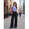 image:imageEVALESS Business Casual Tops for Women Button Down Work Sleeveless Blouses  Pleated V Neck Professional Tank Top Trendy 2026Fall Shirts Under BlazersOffice Interview OutfitsLightweightBreathableSky Blue