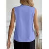 image:imageEVALESS Business Casual Tops for Women Button Down Work Sleeveless Blouses  Pleated V Neck Professional Tank Top Trendy 2026Fall Shirts Under BlazersOffice Interview OutfitsLightweightBreathableSky Blue