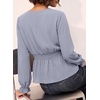 image:imageEVALESS Peplum Tops for Women Fall Long Sleeve Shirts  Smocked Waist Business Casual Dressy BlousesWork Office Interview Corporate Professional Formal OutfitsDate Night ClothesBeau Blue