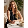 image:imageEVALESS Tank Tops for Women Lace Trim Sleeveless Blouses  Summer Business Casual TopWork Office Interview Professional OutfitsFall Layed Clothes under Blazers and Suit JacketsBlack
