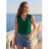 image:imageEVALESS Tank Tops for Women Lace Trim Sleeveless Blouses  Summer Business Casual TopWork Office Interview Professional OutfitsFall Layed Clothes under Blazers and Suit JacketsDark Green